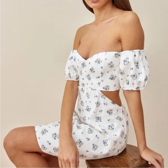 NWT Reformation Emilia linen dress